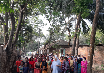 방글라데시 수녀님들. 주님 수난 성금요일  십자가 경배 예절후 ... 집에 돌아오는길